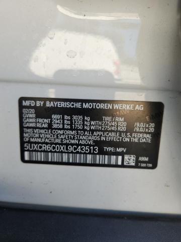 5UXCR6C0XL9C43513 - 2020 BMW X5 XDRIVE40I WHITE photo 14