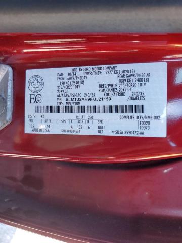 5LMTJ2AH9FUJ21159 - 2015 LINCOLN MKC RED photo 13