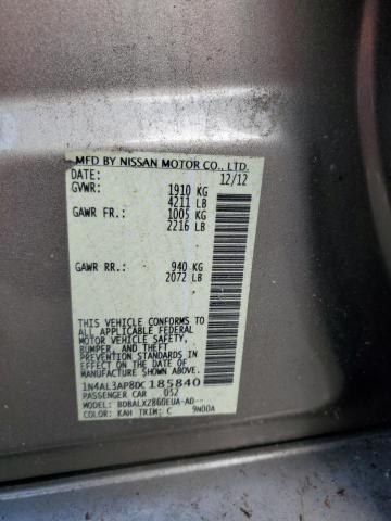 1N4AL3AP8DC185840 - 2013 NISSAN ALTIMA 2.5 ბეჟი ფოტო 12