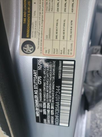 WDDHF7CB5AA107344 - 2010 MERCEDES-BENZ E 550 SILVER photo 12