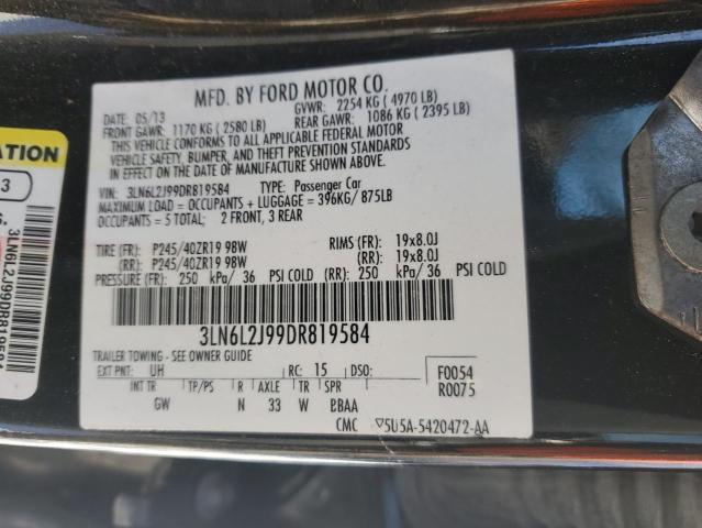 3LN6L2J99DR819584 - 2013 LINCOLN MKZ BLACK photo 12