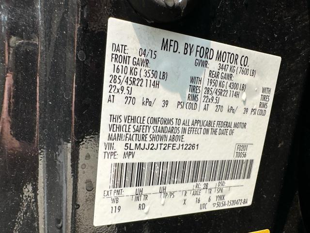 5LMJJ2JT2FEJ12261 - 2015 LINCOLN NAVIGATOR Қара фото 10