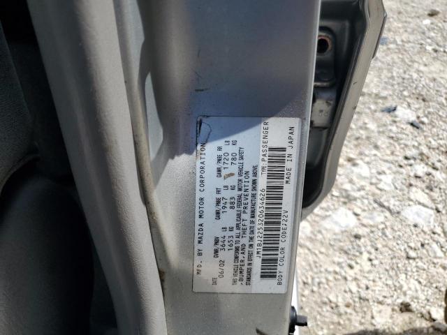 JM1BJ225320634626 - 2002 MAZDA PROTEGE DX Gümüş fotoğraf 12