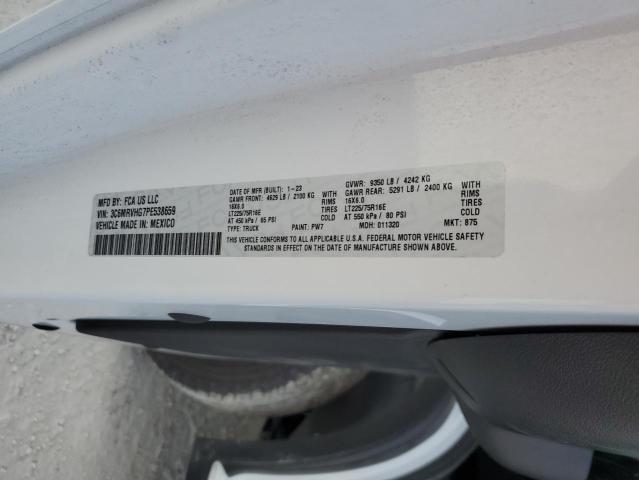 3C6MRVHG7PE538659 - 2023 RAM PROMASTER 3500 HIGH Ağ foto 13