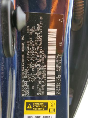 5TDZA3EH4CS030821 - 2012 TOYOTA HIGHLANDER BASE Blau Foto 13