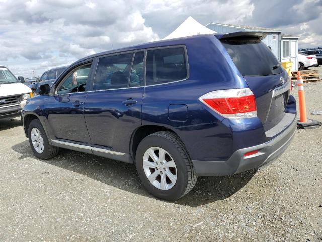 5TDZA3EH4CS030821 - 2012 TOYOTA HIGHLANDER BASE Blau Foto 2