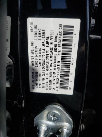 1HGCP2F86BA004148 - 2011 HONDA ACCORD EXL BLACK photo 12