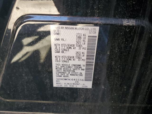 5N1DR2MM7HC645556 - 2017 NISSAN PATHFINDER S Սև լուսանկար 13