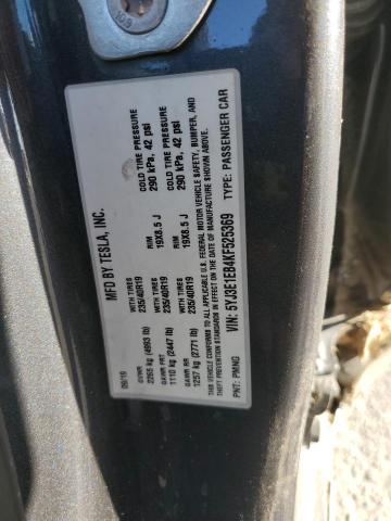 5YJ3E1EB4KF525369 - 2019 TESLA MODEL 3 GRAY photo 13