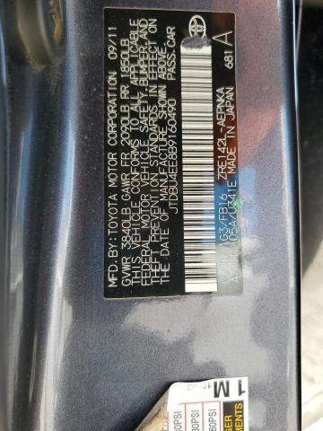 JTDBU4EE8B9160490 - 2011 TOYOTA COROLLA BASE GRAY photo 12