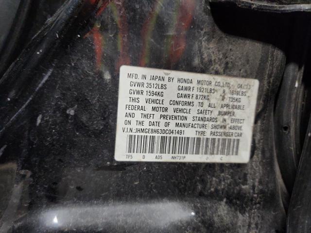 JHMGE8H63DC041491 - 2013 HONDA FIT SPORT შავი ფოტო 13