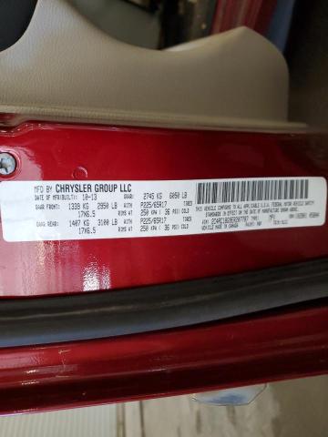 2C4RC1BG9ER207787 - 2014 CHRYSLER TOWN & COU TOURING 栗色 照片 13