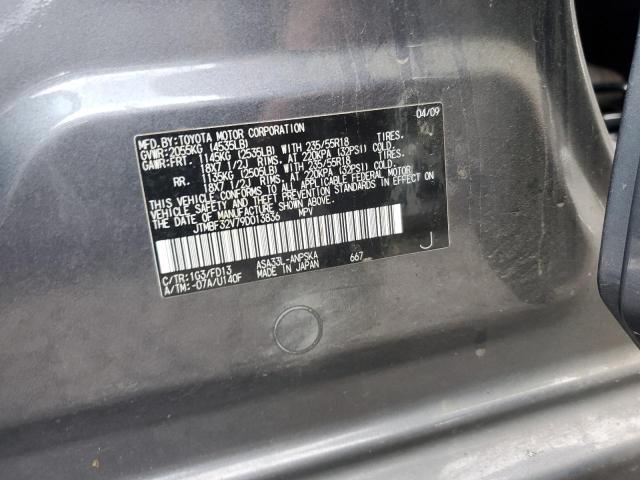 JTMBF32V79D013836 - 2009 TOYOTA RAV4 SPORT GRAY photo 13