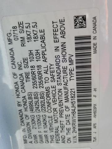 2HKRW1H84JH518221 - 2018 HONDA CR-V EXL 白色 照片 14