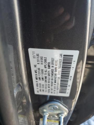1HGCP2F40BA141759 - 2011 HONDA ACCORD LXP CHARCOAL photo 12