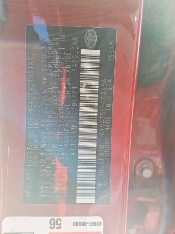 4T1C11BK2PU094721 - 2023 TOYOTA CAMRY LE RED photo 12