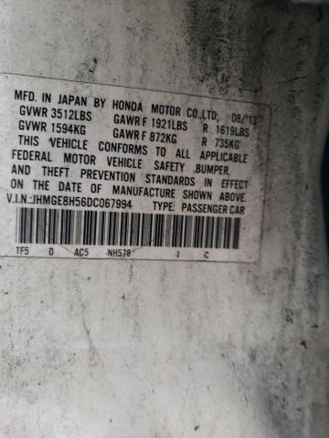 JHMGE8H56DC067994 - 2013 HONDA FIT SPORT 白色 照片 12