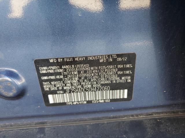 JF2SHADC5DH422060 - 2013 SUBARU FORESTER 2.5X PREMIUM 蓝色 照片 13