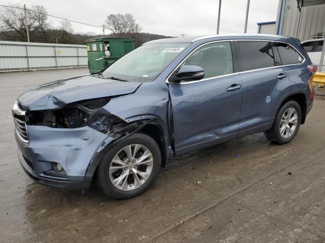 5TDJKRFH3ES052999 - 2014 TOYOTA HIGHLANDER XLE BLUE photo 1