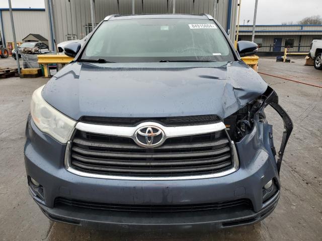 5TDJKRFH3ES052999 - 2014 TOYOTA HIGHLANDER XLE BLUE photo 5