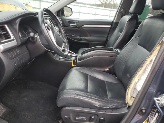 5TDJKRFH3ES052999 - 2014 TOYOTA HIGHLANDER XLE BLUE photo 7