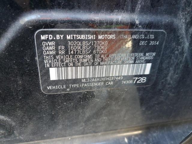 ML32A4HJXFH037449 - 2015 MITSUBISHI MIRAGE ES 黑色 照片 12