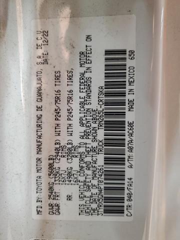 3TYRX5GN4PT074261 - 2023 TOYOTA TACOMA ACCESS CAB Blanco foto 12