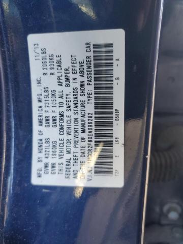 1HGCR2F8XEA096282 - 2014 HONDA ACCORD EXL BLUE photo 12
