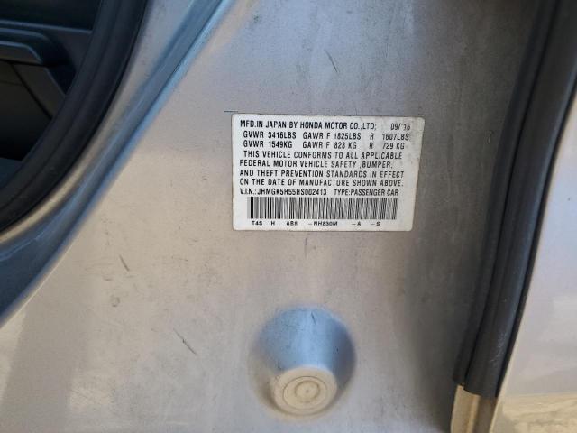 JHMGK5H55HS002413 - 2017 HONDA FIT LX SILVER photo 12