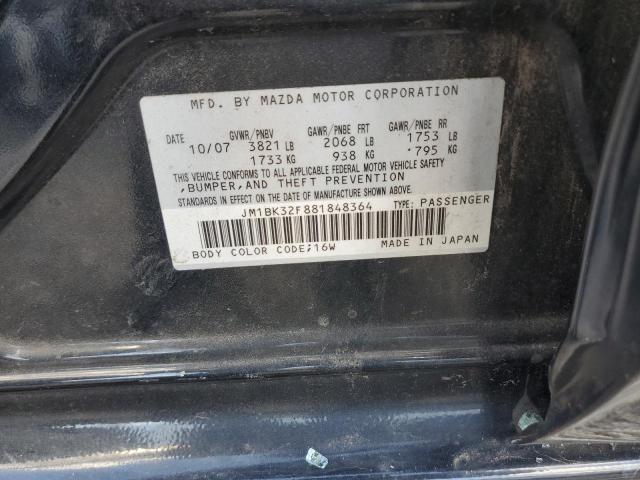 JM1BK32F881848364 - 2008 MAZDA 3 I 黑色 照片 12