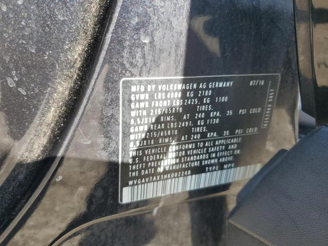 WVGAV7AX3HK002248 - 2017 VOLKSWAGEN TIGUAN S BLACK photo 13