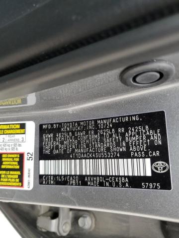 4T1DAACK4SU553274 - 2025 TOYOTA CAMRY XSE Boz foto 12