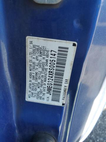 JHMEG124XRS005147 - 1994 HONDA CIVIC DEL SOL S BLUE photo 12