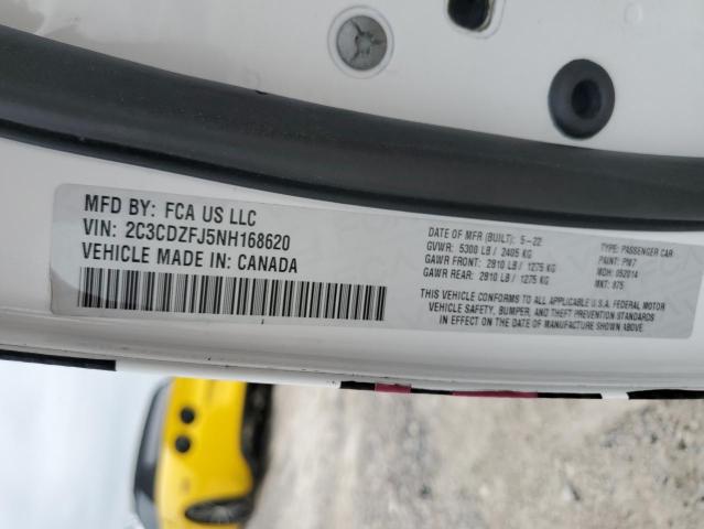 2C3CDZFJ5NH168620 - 2022 DODGE CHALLENGER R/T SCAT PACK TWO TONE photo 12