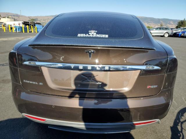5YJSA1H14EFP32794 - 2014 TESLA MODEL S Շագանակագույն լուսանկար 6