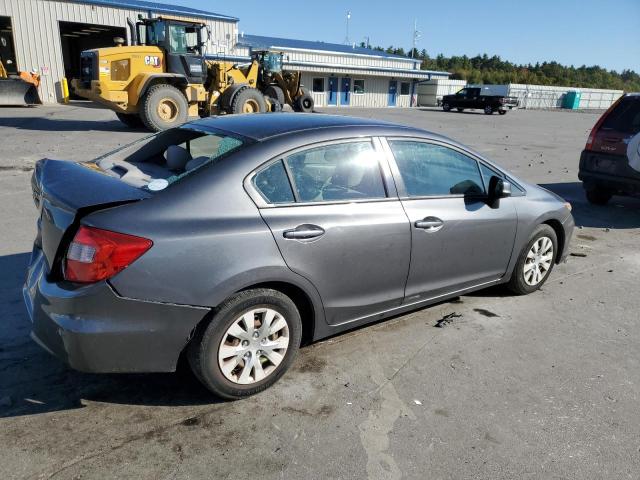 2HGFB2F55CH332763 - 2012 HONDA CIVIC LX GRAY photo 3