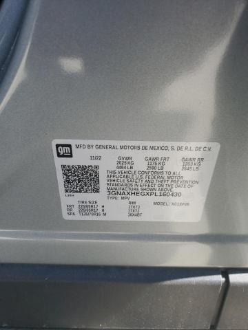 3GNAXHEGXPL160430 - 2023 CHEVROLET EQUINOX LS Srebrny zdjęcie 13