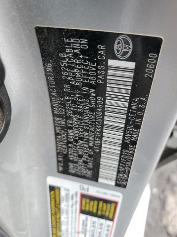 4T1BF1FK4CU064699 - 2012 TOYOTA CAMRY BASE SILVER photo 13