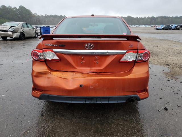 2T1BU4EE1DC099013 - 2013 TOYOTA COROLLA BASE Orange photo 6
