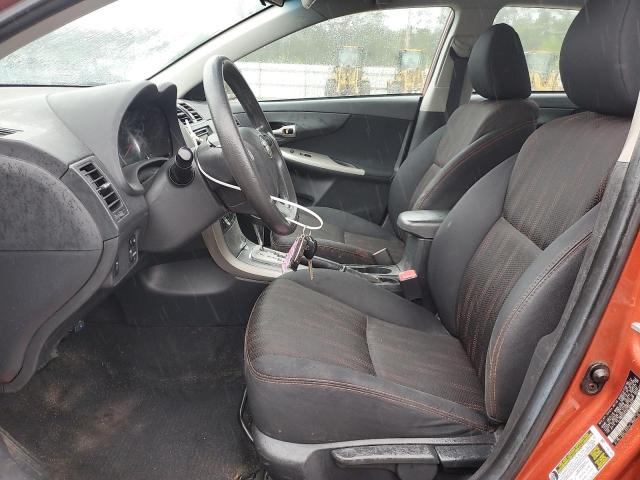 2T1BU4EE1DC099013 - 2013 TOYOTA COROLLA BASE Orange photo 7