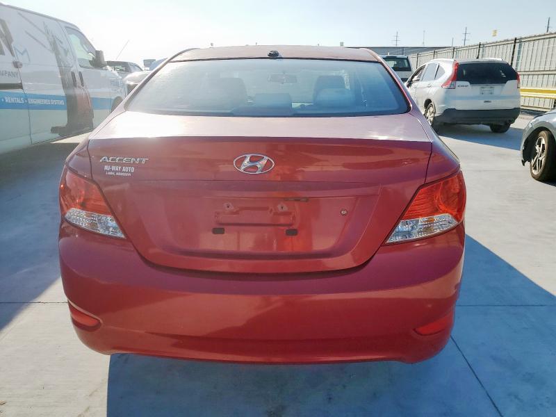 KMHCT4AE4EU757534 - 2014 HYUNDAI ACCENT GLS BURGUNDY photo 6