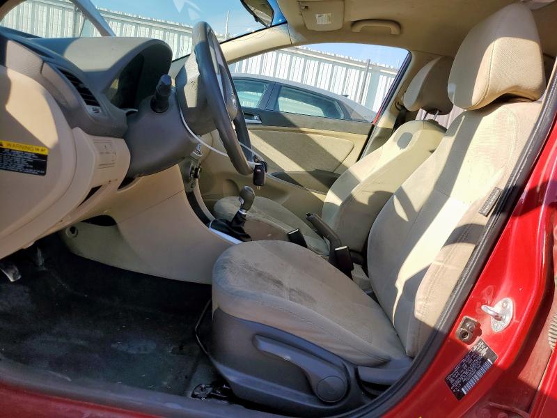 KMHCT4AE4EU757534 - 2014 HYUNDAI ACCENT GLS BURGUNDY photo 7