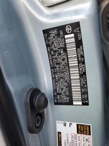 JTDKN3DU4C1486853 - 2012 TOYOTA PRIUS GREEN photo 12