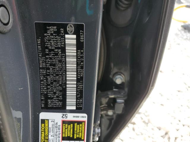 4T1DAACK7SU643843 - 2025 TOYOTA CAMRY XSE ნაცრისფერი ფოტო 12