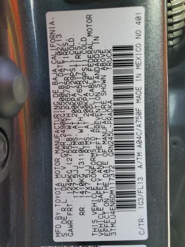 3TMLU4EN6DM117372 - 2013 TOYOTA TACOMA DOUBLE CAB Boz foto 12