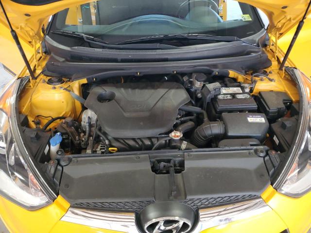 KMHTC6AD1HU316466 - 2017 HYUNDAI VELOSTER YELLOW photo 11