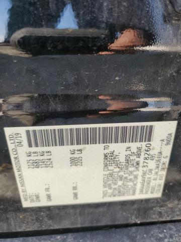 1N4AA6AV9KC378260 - 2019 NISSAN MAXIMA S BLACK photo 13