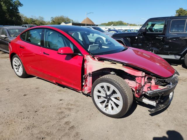 5YJ3E1EA7PF674437 - 2023 TESLA MODEL 3 წითელი ფოტო 4