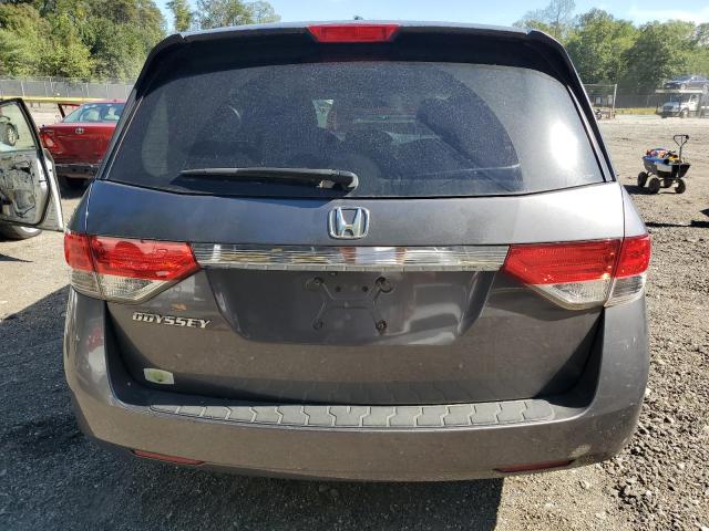 5FNRL5H6XEB009155 - 2014 HONDA ODYSSEY EXL GRAY photo 6