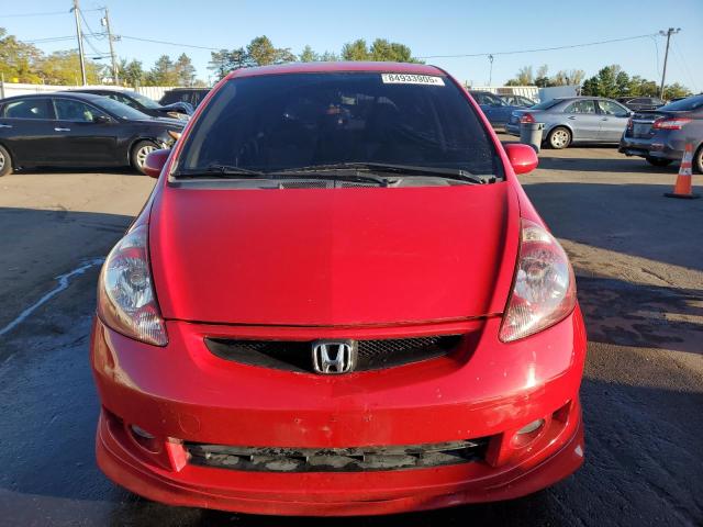 JHMGD38608S036699 - 2008 HONDA FIT SPORT RED photo 5